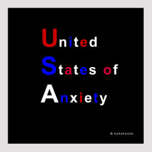 Load image into Gallery viewer, United States of Anxiety,  white short-sleeve Unisex T-Shirt