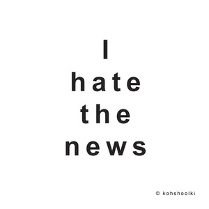 I hate the news,     white short-sleeve Unisex T-Shirt