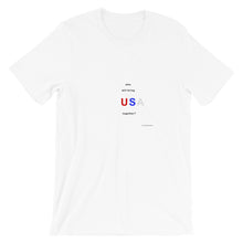 Load image into Gallery viewer, who will bring us together?        white short-sleeve Unisex T-Shirt