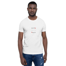 Load image into Gallery viewer, earth spells heart,   white short-sleeve Unisex T-Shirt